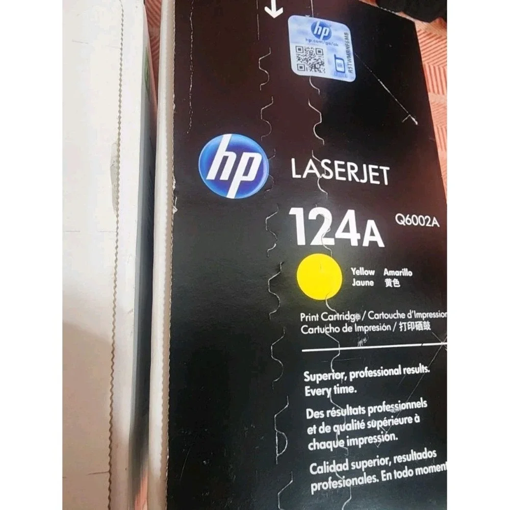 HP Q6002A 124A Blue Yellow Toner LaserJet 1600 2600 2605 CM1015 1017‎ Sealed NEW